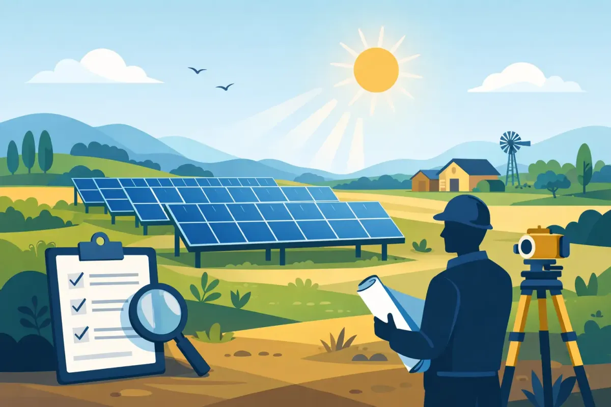 Instalación solar en suelo rústico: qué exige