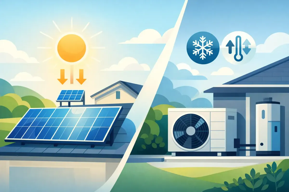 ¿Placas solares o aerotermia? Elige bien