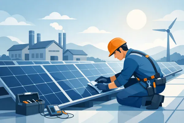Mantenimiento de instalación fotovoltaica industrial