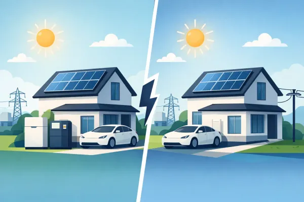 Autoconsumo con baterías vs sin baterías